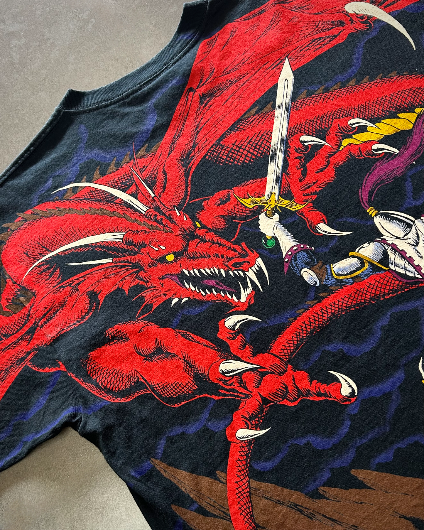 Deadstock Vintage Early 2000s Liquid Blue Dragon T-Shirt