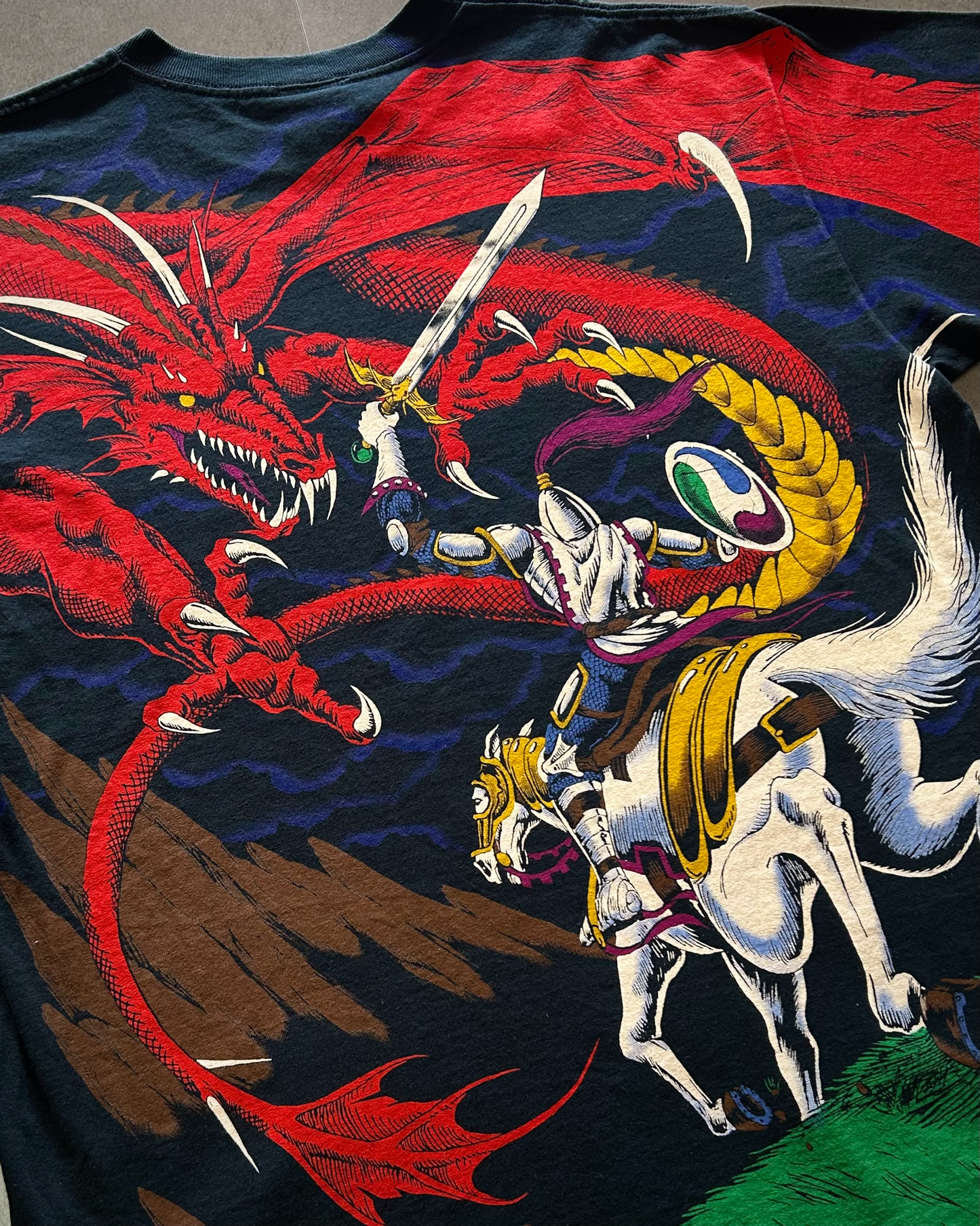 Deadstock Vintage Early 2000s Liquid Blue Dragon T-Shirt