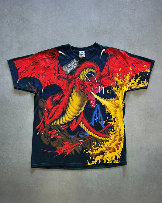 Deadstock Vintage Early 2000s Liquid Blue Dragon T-Shirt