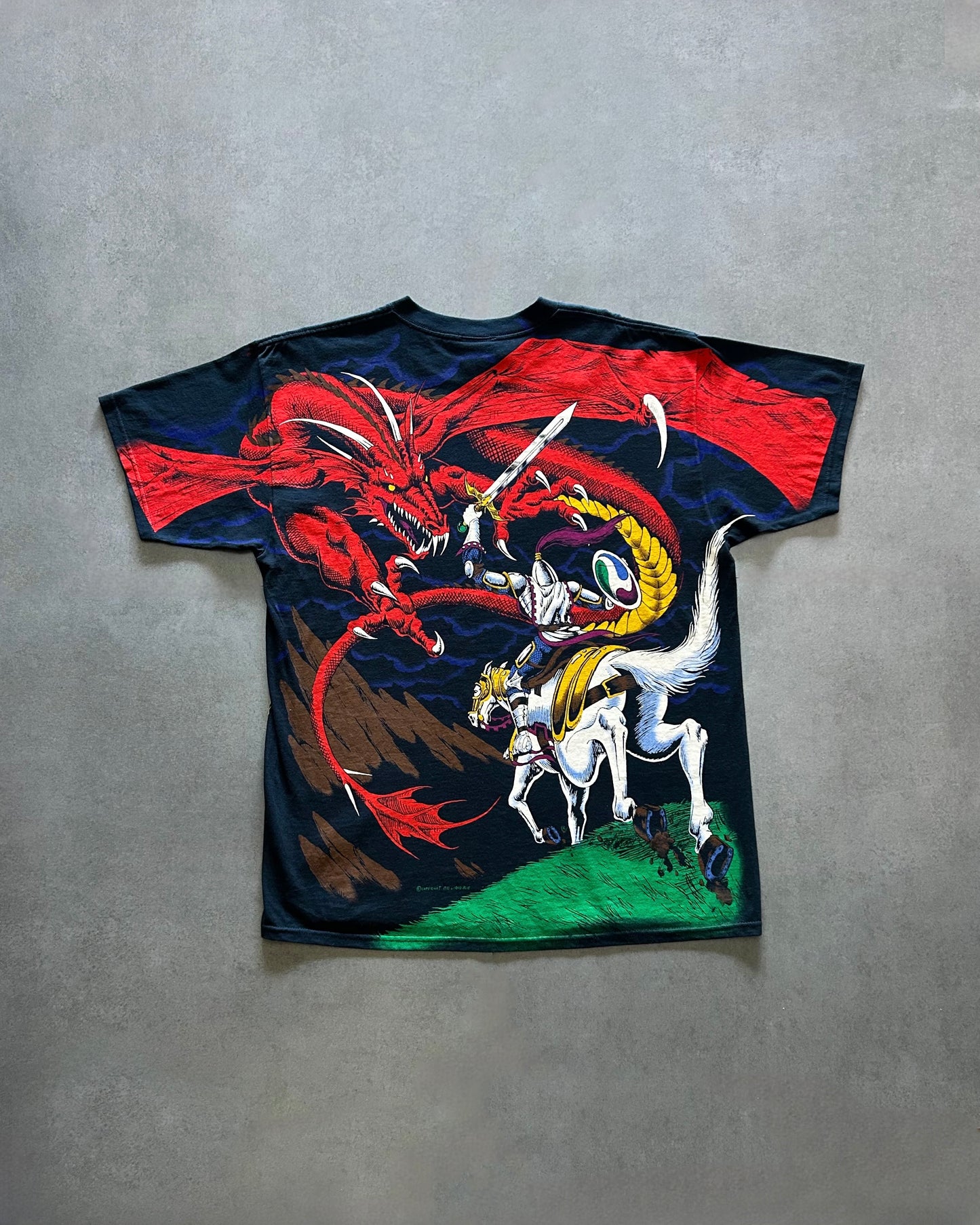 Deadstock Vintage Early 2000s Liquid Blue Dragon T-Shirt