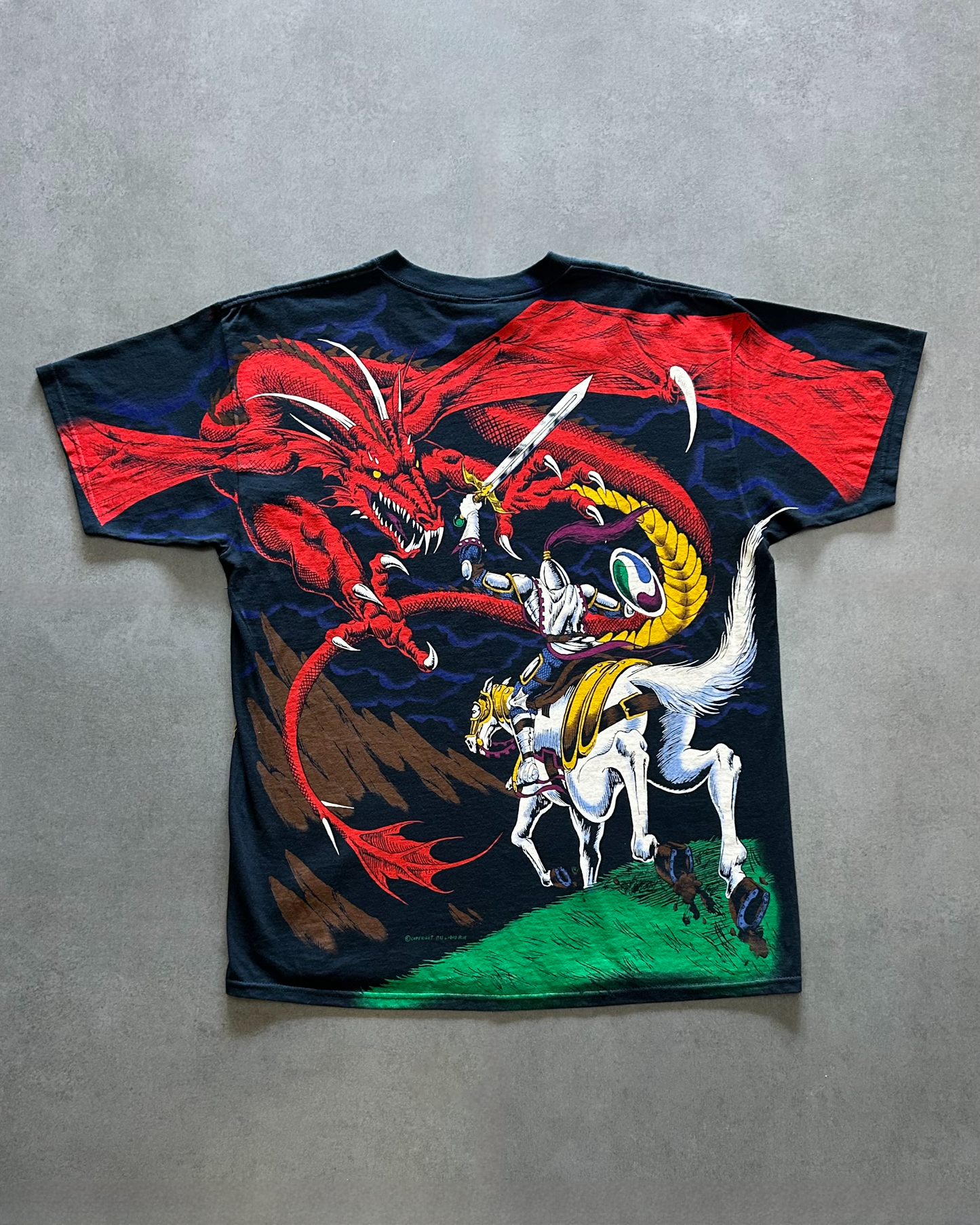 Deadstock Vintage Early 2000s Liquid Blue Dragon T-Shirt