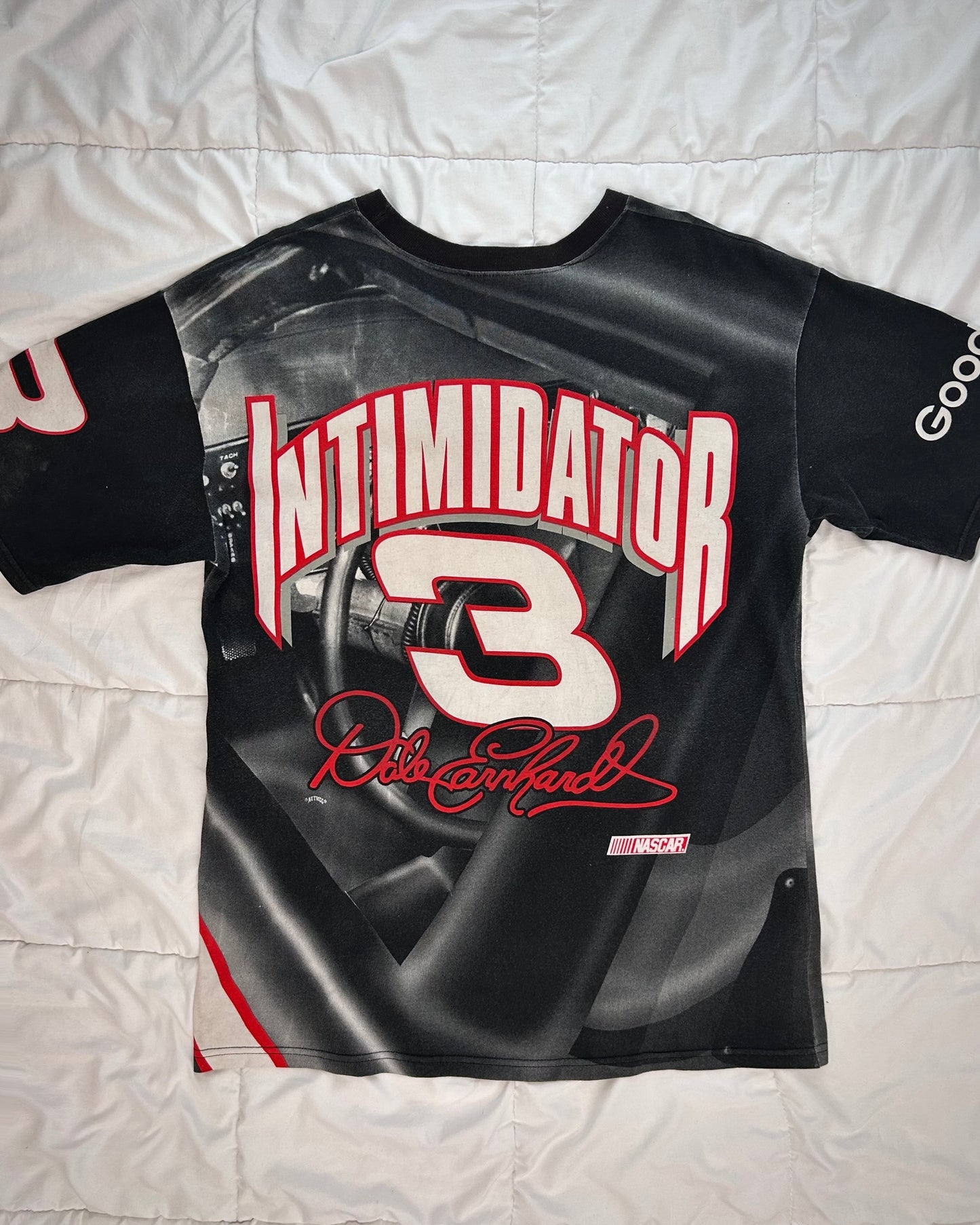 Vintage Late 90s/Early 2000s AOP Nascar Dale Earnhardt T-Shirt