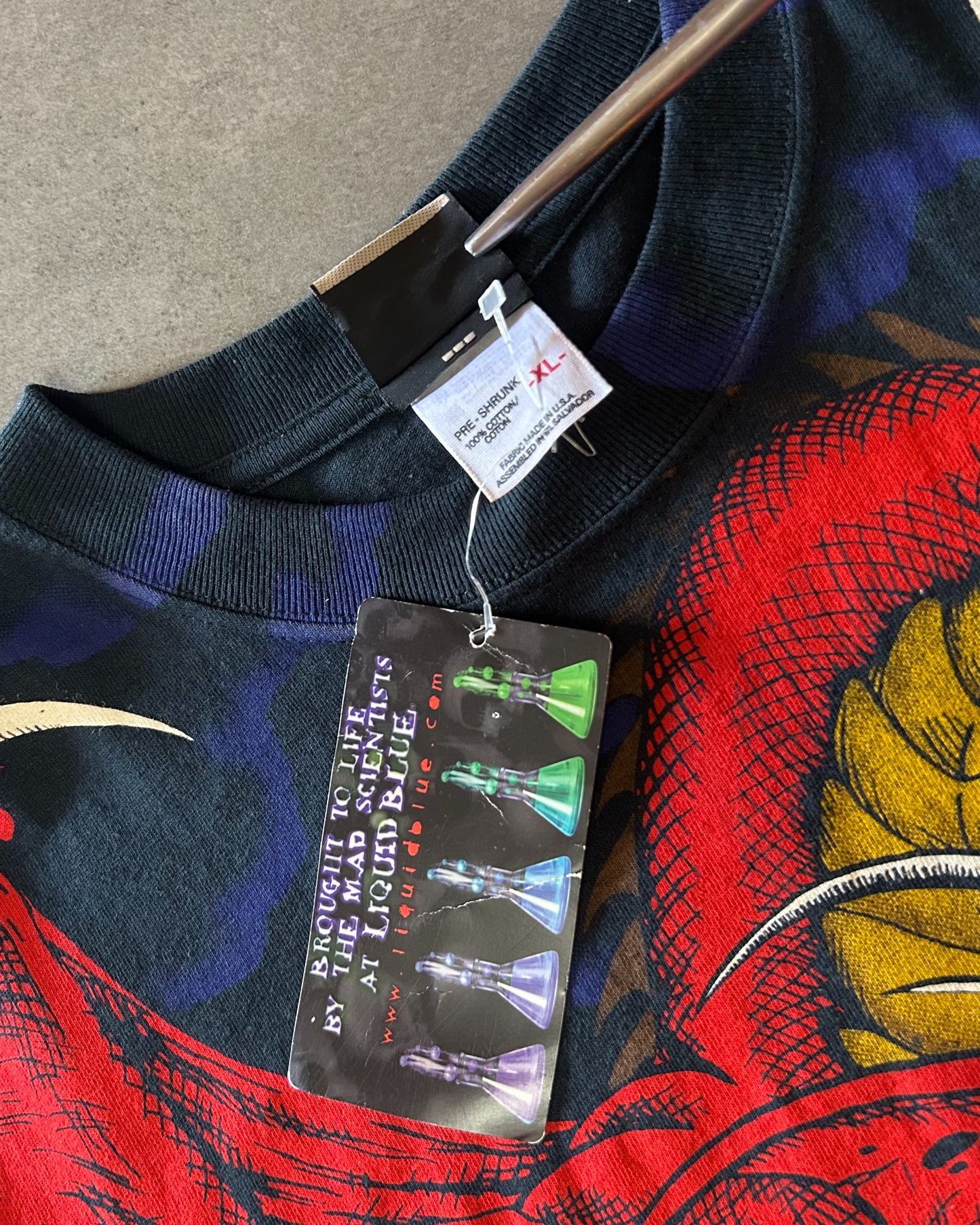 Deadstock Vintage Early 2000s Liquid Blue Dragon T-Shirt