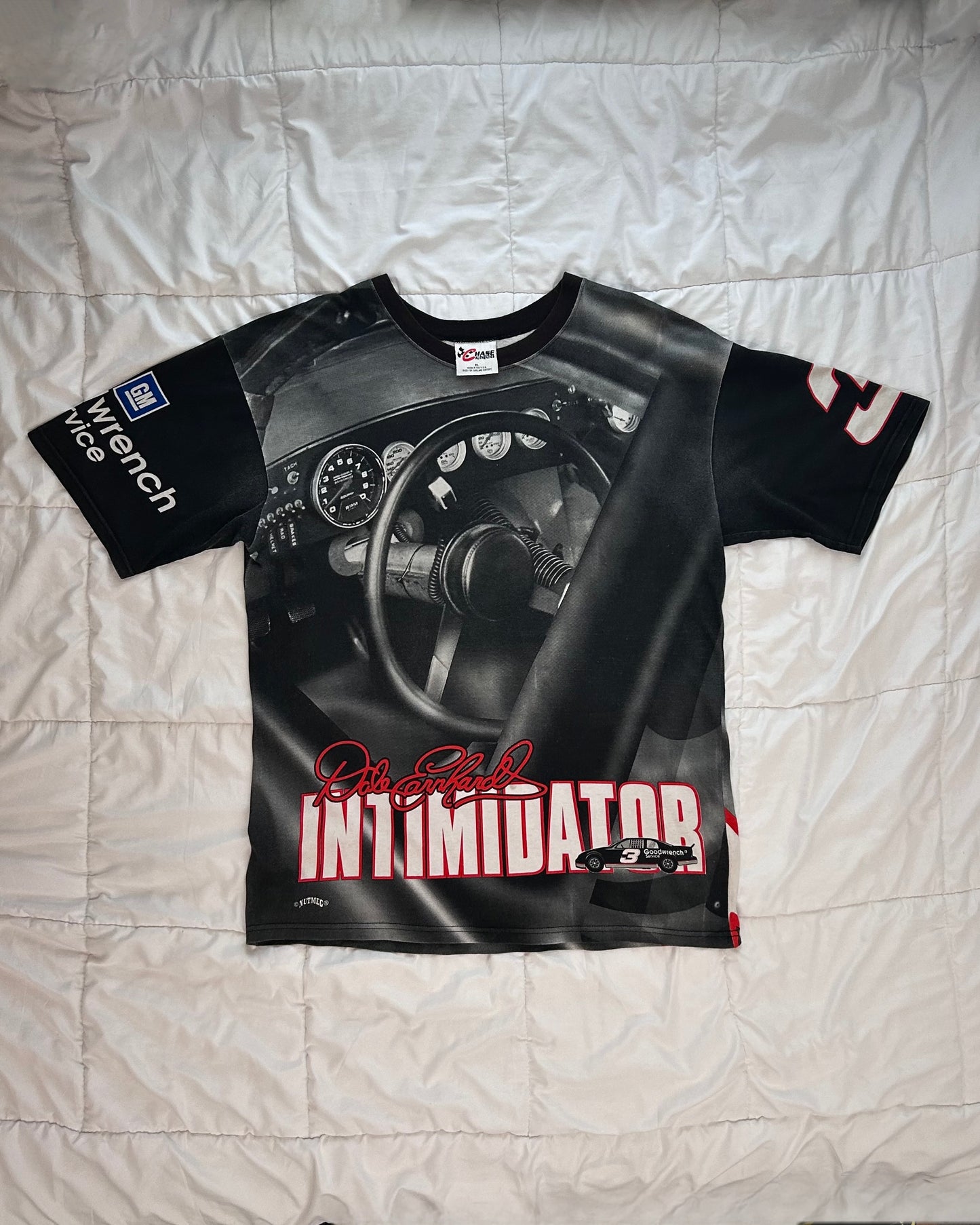 Vintage Late 90s/Early 2000s AOP Nascar Dale Earnhardt T-Shirt