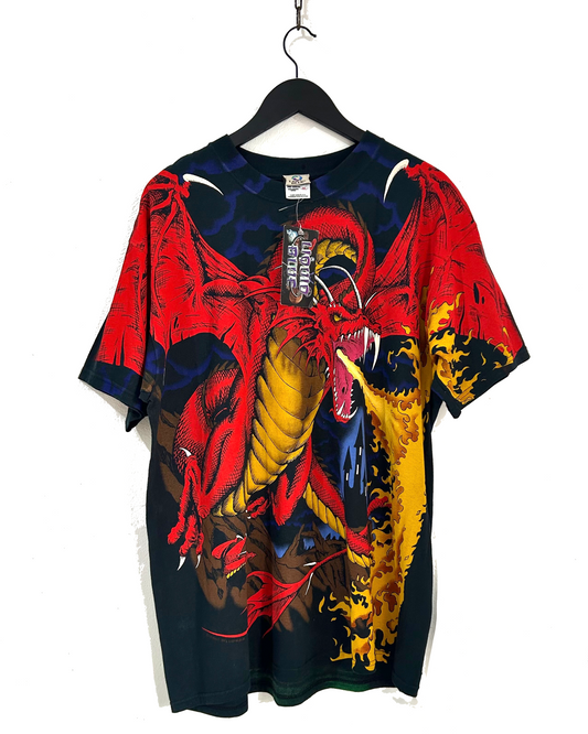 Deadstock Vintage Early 2000s Liquid Blue Dragon T-Shirt