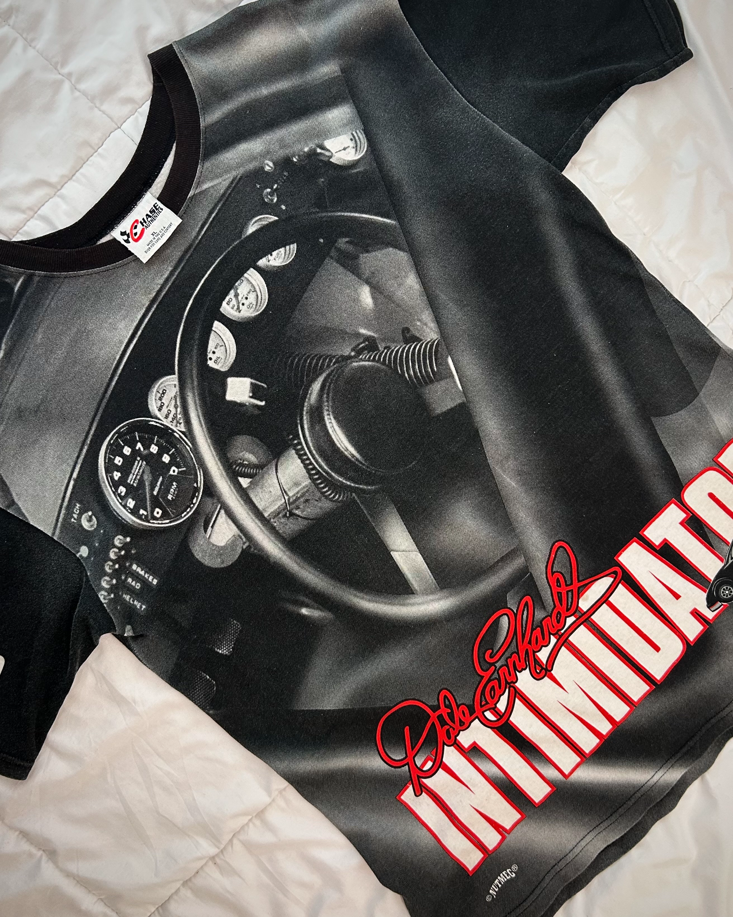 Vintage Late 90s/Early 2000s AOP Nascar Dale Earnhardt T-Shirt